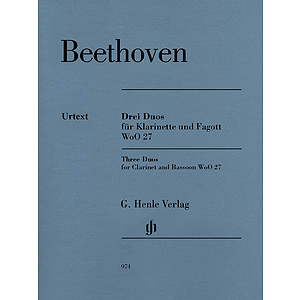 3 Duos for Clarinet and Bassoon WoO 27