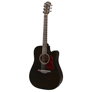 Hohner Chorus Series CD65CE Acoustic-Electric Guitar, Transparent Black