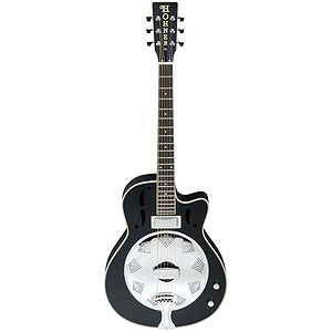 Hohner HR-200CE Acoustic-electric Biscuit Resonator Guitar - Black