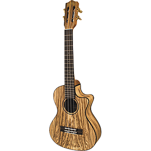Lanikai SZW-TCA Solid Zebrawood Tenor Cutaway Ukulele with Electronics