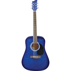 Jay Turser JJ45F Dreadnought Acoustic Guitar - Blue Sunburst