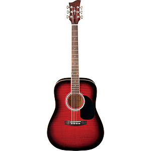 Jay Turser JJ45F Dreadnought Acoustic Guitar - Red Sunburst