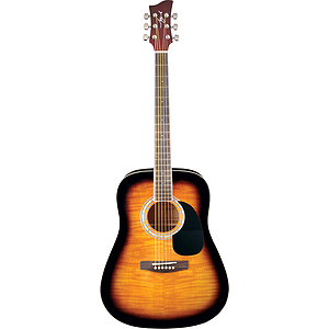 Jay Turser JJ45F Dreadnought Acoustic Guitar - Tobacco Sunburst