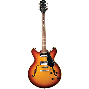 Jay Turser JT-133 Semi-hollow Body Electric Guitar - Tobacco Sunburst