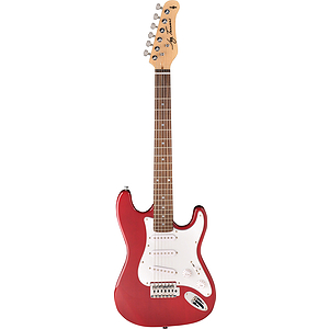 Jay Turser JT-30 3/4-size Strat-style Children's Electric Guitar - Transparent Red