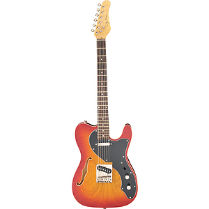 Jay Turser JT-LTCRUSDLX Electric Guitar - Cherry Sunburst