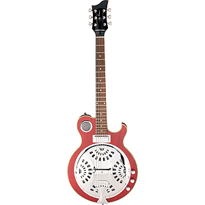 Jay Turser JT-RES Acoustic-Electric Resonator Guitar - See-Thru Red
