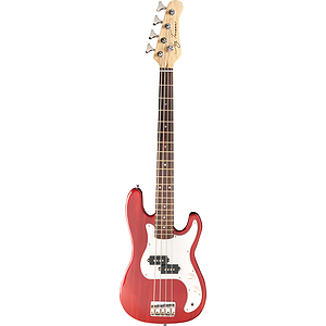 Jay Turser JTB-40 3/4-size Bass Guitar - Transparent Red