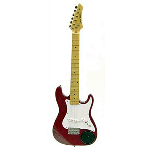 Crestwood 31" Children's Electric Guitar w/built-in Amplifier - Transparent Red