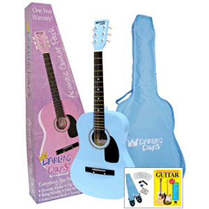 Darling Divas 3/4-size Children's Acoustic Guitar Starter Package - Nylon String, Powder Blue
