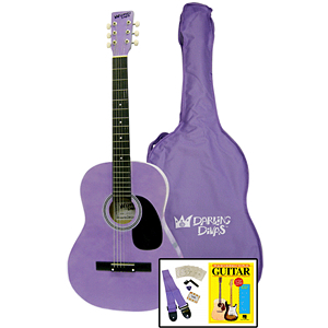 Darling Divas 3/4-size Children's Acoustic Guitar Starter Package - Nylon String, Purple Haze