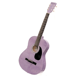 Darling Divas 3/4-size Children's Acoustic Guitar 6-piece Starter Package - Steel String, Purple Haze