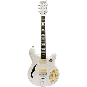 Italia Rimini 6-string Electric Guitar - White Pearloid