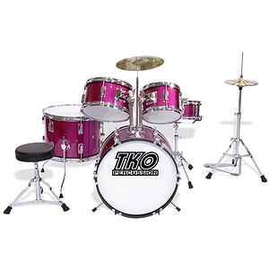 TKO TKO101 5-piece Children's Drum Set Magenta