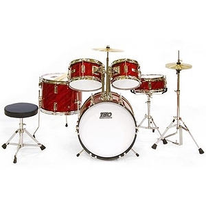 TKO TKO101 5-piece Children's Drum Set Prism Red