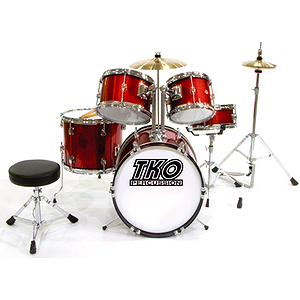 TKO TKO101 5-piece Children's Drum Set Red