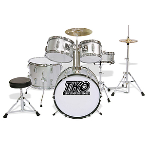 TKO 5-Piece Junior Drum Set - Silver