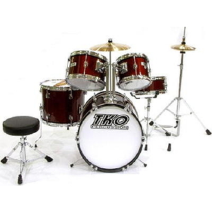 TKO 5-Piece Junior Drum Set - Wine Red