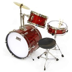 TKO TKO99 3-piece Children's Drum Set Prism Red