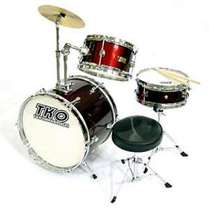 TKO 3-piece Junior Drum Set with Throne - Wine Red Finish