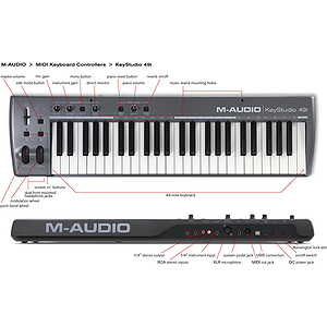 M-Audio KeyStudio 49i Keyboard Based Music Production System