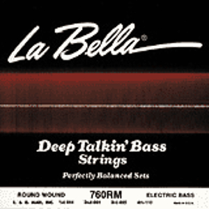 La Bella Deep Talkin' Bass Guitar Strings - Flatwound Medium, 1 set