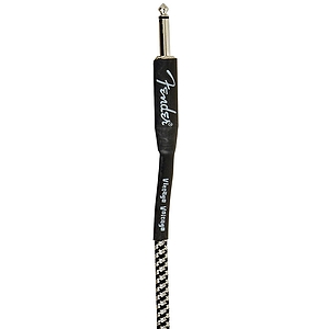 Fender® Vintage Voltage Guitar/Instrument Cable 10 foot -  Black/Silver