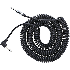 Fender® KoilKord Guitar/Instrument Cable - 30-foot Premium Cable - Black