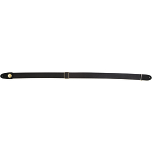 Fender® Cotton Strap with Leather Logo - Black