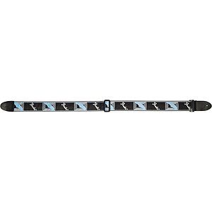 Fender® 2" Monogrammed Strap - Black, Grey & Blue