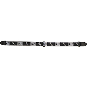 Fender® 2" Monogrammed Strap - Black, Light Grey & Dark Grey