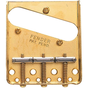 Fender® Vintage Telecaster® 3 Saddle Bridge Assembly - Gold