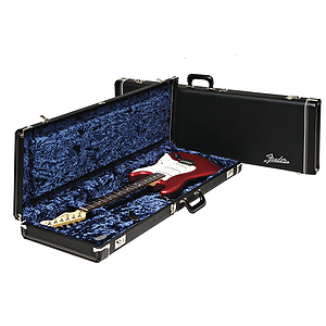 Fender® Deluxe Hardshell Case for Strats & Teles - Black w/ Blue Interior