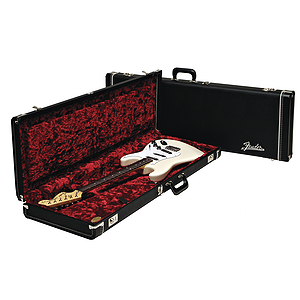 Fender® Deluxe Hardshell Case for Strats & Teles - Black w/ Red Interior