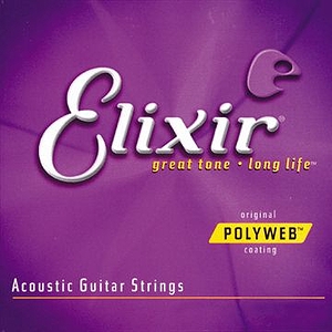 Elixir Acoustic Guitar Strings with Original Polyweb Coating - Custom Light