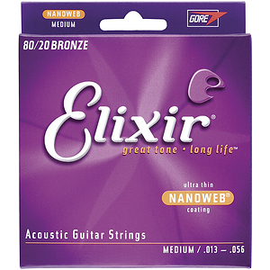 Elixir Acoustic Guitar Strings with Ultra-Thin Nanoweb Coating - Medium