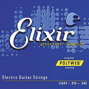 Elixir Electric Guitar Strings with Original Polyweb Coating - Light