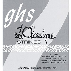 GHS 2390 LaClassique Smoothwound Classical Nylon Guitar Strings - Med-High Tension - 3 Sets