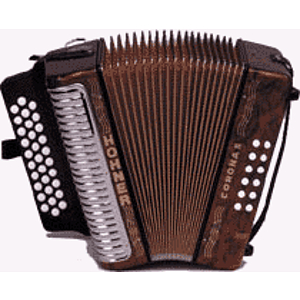 Hohner Corona II Diatonic Accordion - Pearl Red, Key of FBbEb