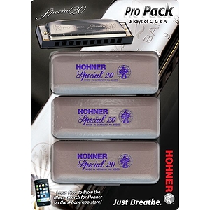 Hohner Special 20 Pro Pack 3 Harmonica Pack - G, C, A Harmonicas