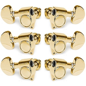 Grover 406G Mini Self Locking Rotomatics 3+3 Guitar Machine Heads, Gold