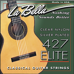 La Bella Classical Nylon Guitar Strings - Clear & Silver, 3 Sets