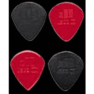 Dunlop Nylon Jazz Picks - Round Tip, Black Stiffo Nylon, 1.1mm, Bag of 24
