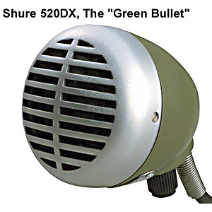 Shure 520DX "Green Bullet" Harmonica Microphone