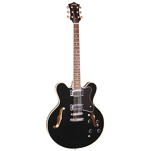Arbor Semi-Hollow Body Jazz/Rock Electric Guitar - Black