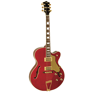 Arbor AJ145CR Hollow Body Country Single Cutaway Electric Guitar - Cherry Red