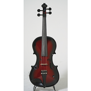 Barcus-Berry Vibrato-AE Series Electric Violin - Red-Berry Burst