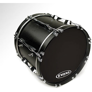 Evans MX1 Black Marching Bass Drum Head - 20"