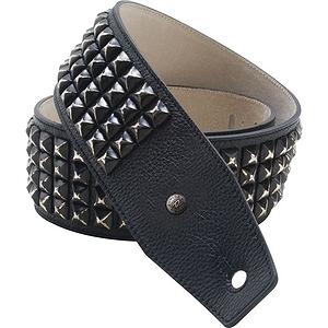 Dunlop BMF 2.5" Leather Guitar Strap with Distressed Black Studs