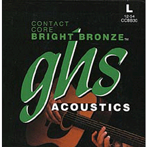 GHS Contact Core Bright Bronze Acoustic Guitar Strings - Light Gauge - 3 Sets